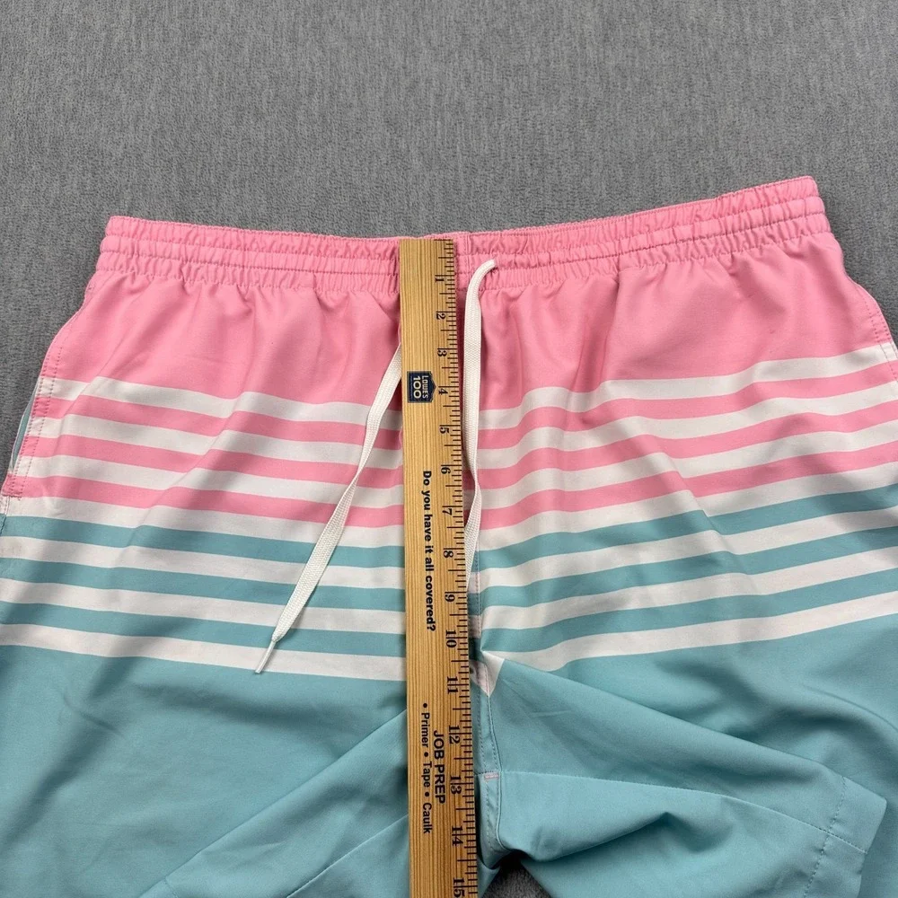 Chubbies‎ Shorts Men 2XL Blue Swim Trunks On The Horizons Drawstring Beach Surf